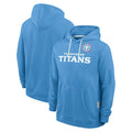 Kdoa T.Titans Light Blue LOGO Pullover Hoodies Home Game Blank Player Stitched Jerseys