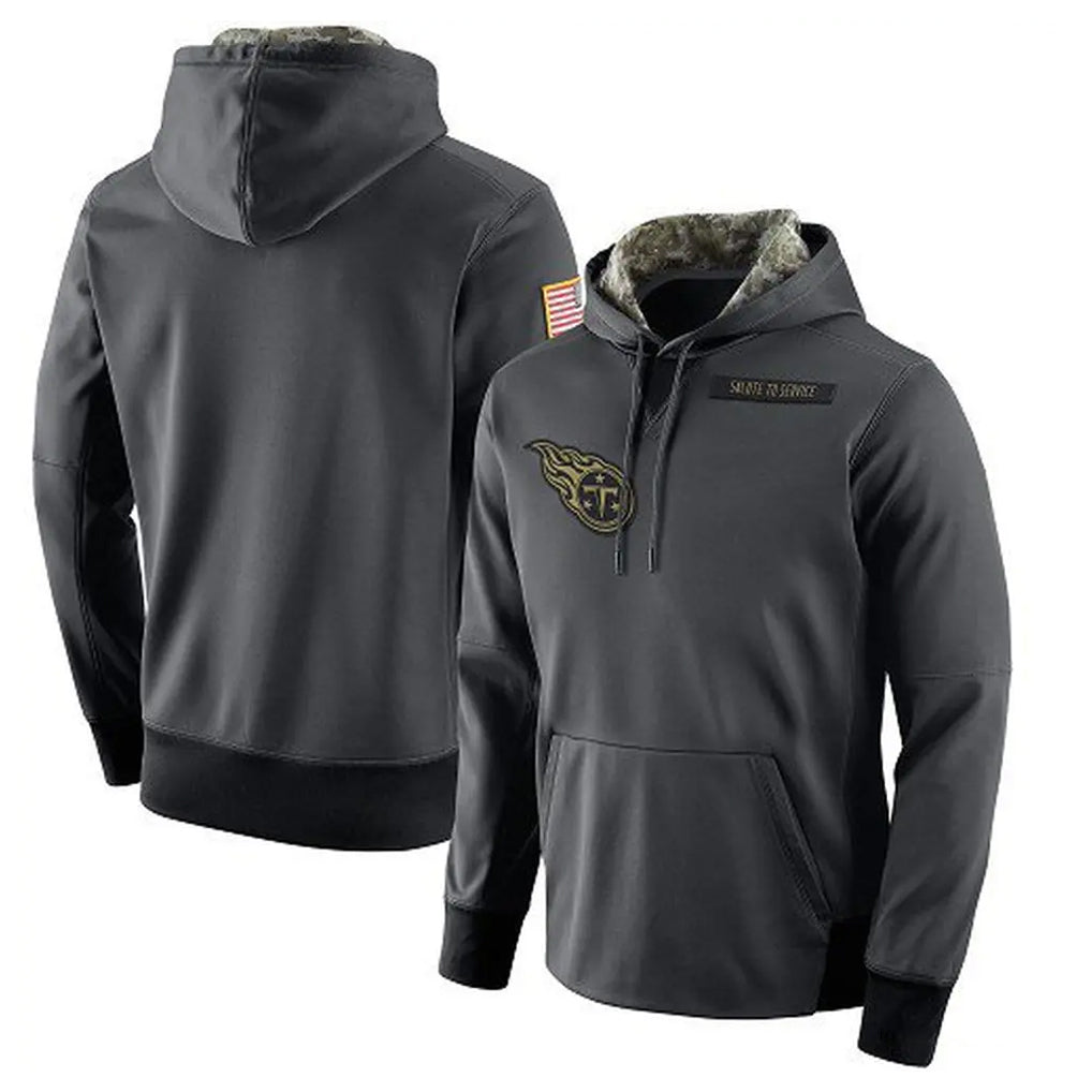 Kdoa T.Titans Light Gray Pullover Hoodies Home Game Blank Player Stitched Jerseys