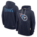 Kdoa T.Titans Navy LOGO Pullover Hoodies Home Game Blank Player Stitched Jerseys