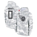 Kdoa T.Titans #0 Calvin Ridley Player Camo Arctic Salute to Service Pullover Hoodies Home Game Stitched Jerseys