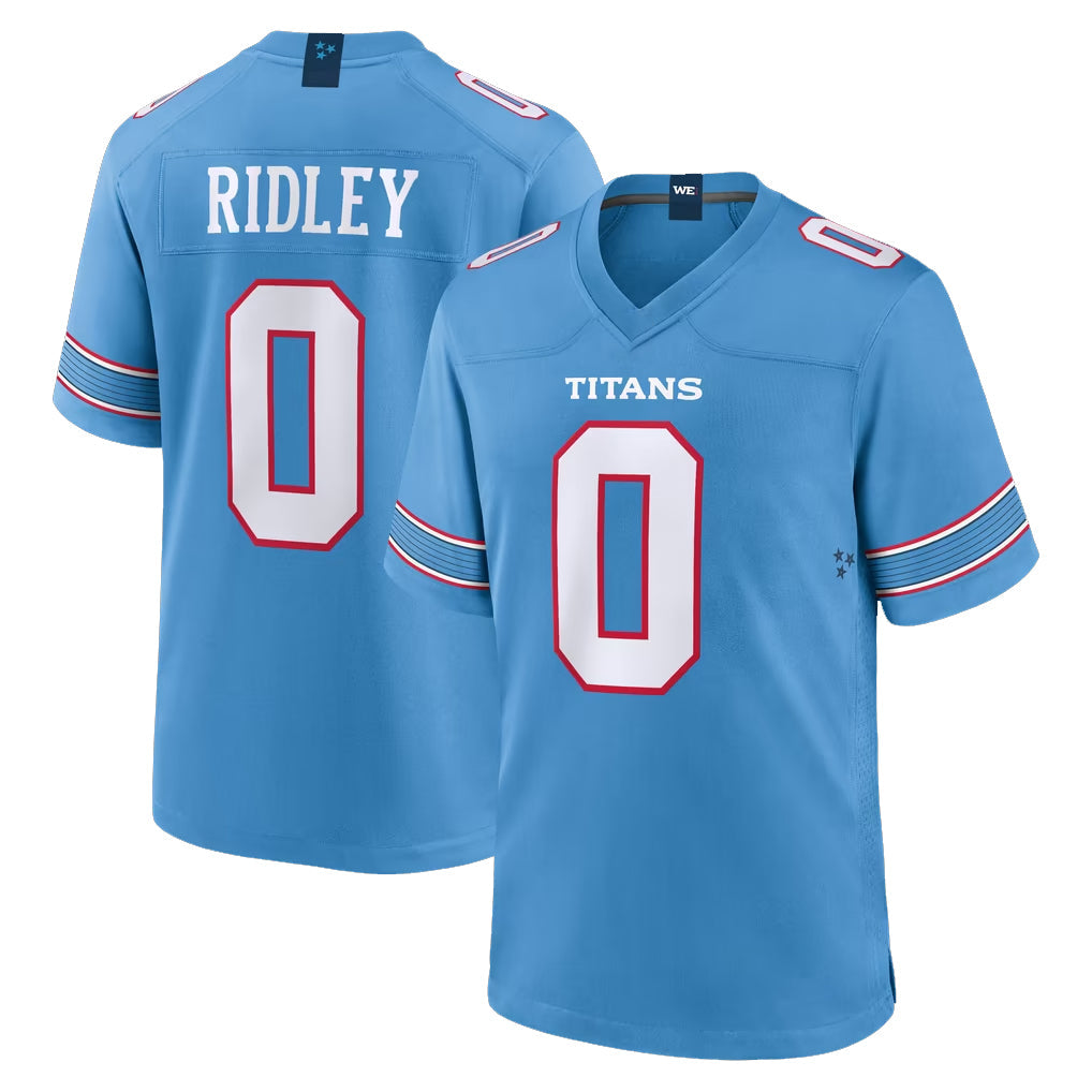 Kdoa T.Titans #0 Calvin Ridley Player Light Blue 2026 Game Home Stitched Jerseys