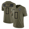Kdoa T.Titans #0 Calvin Ridley Player Olive Limited 2025 Salute to Service Home Game Stitched Jerseys