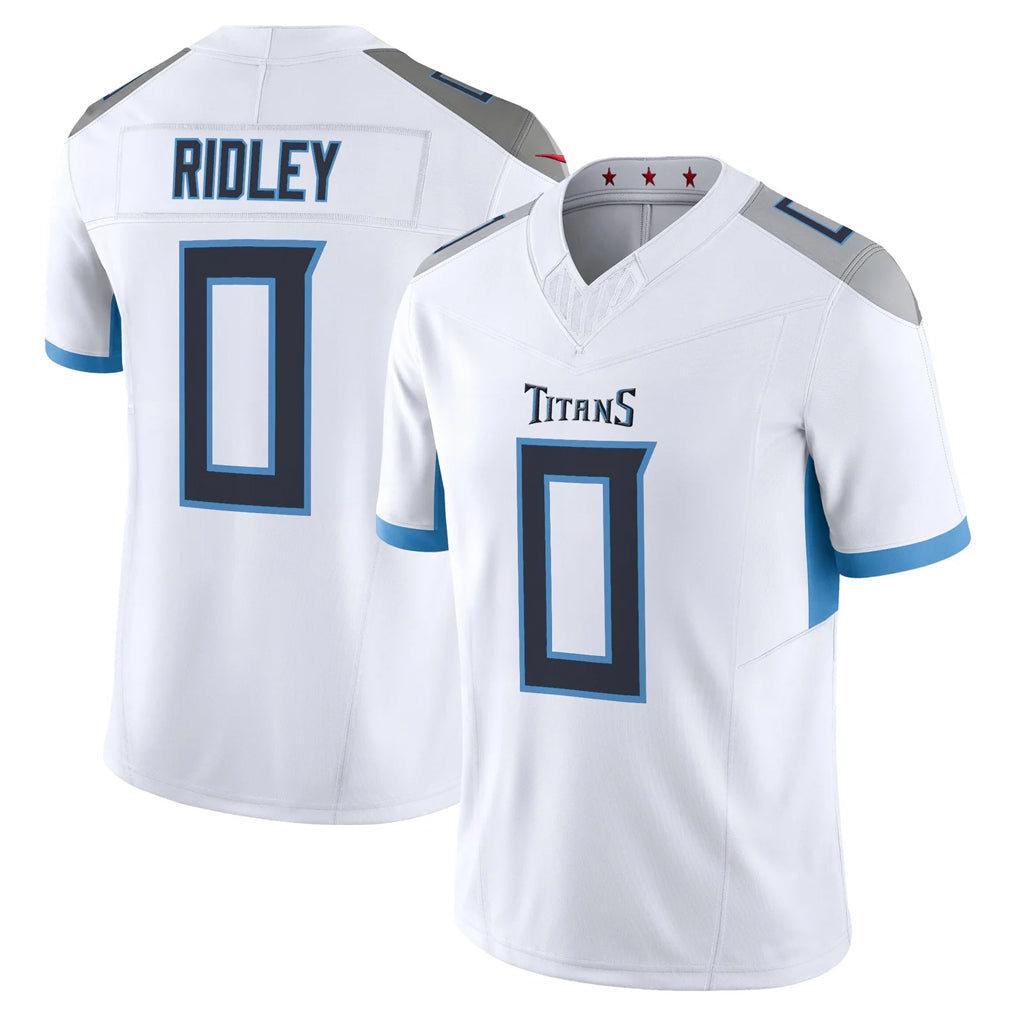 Kdoa T.Titans #0 Calvin Ridley Player White 2025 Vapor Limited Home Game Stitched Jerseys