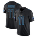 Kdoa T.Titans #11 Jermaine Johnson II Player Black Impact Limited Home Game Stitched Jerseys