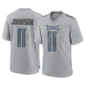 Kdoa T.Titans #11 Jermaine Johnson II Player Gray Atmosphere Fashion Home Game Stitched Jerseys