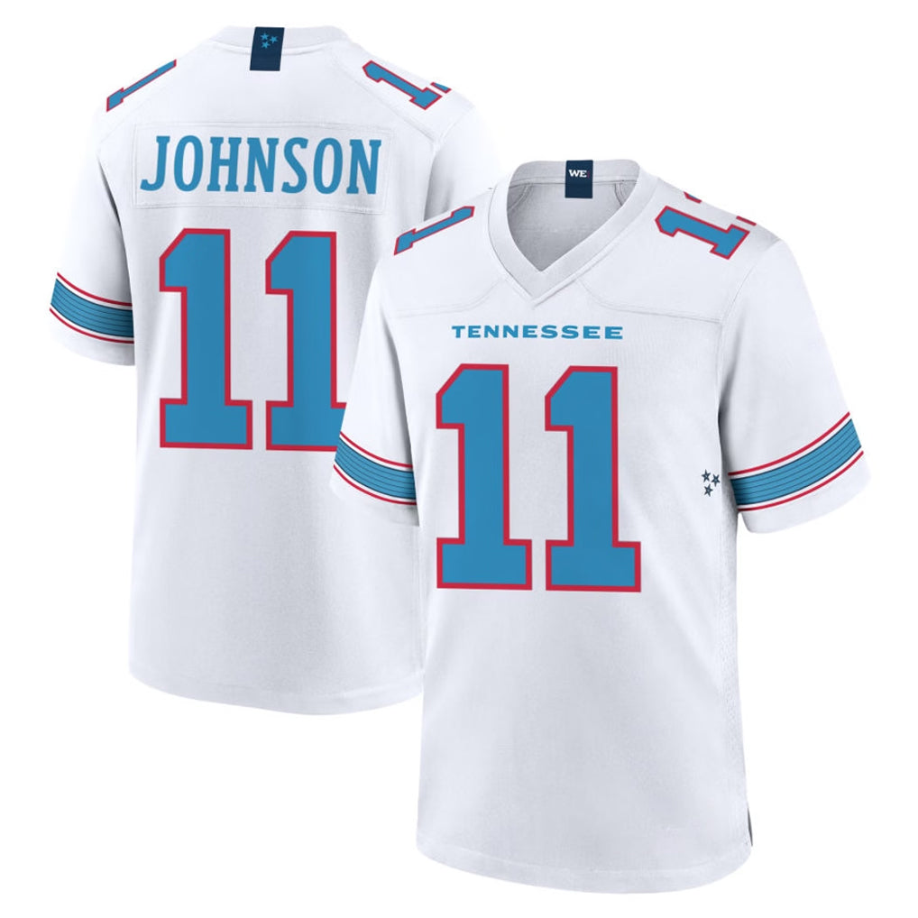 Kdoa T.Titans #11 Jermaine Johnson II Player White 2026 Game Home Stitched Jerseys