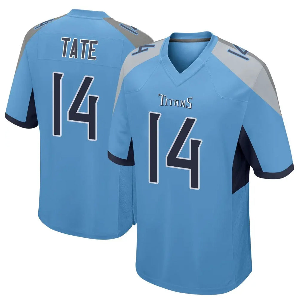 Kdoa T.Titans #14 Carnell Tate Player Light Blue Home Game Stitched Jerseys
