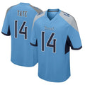 Kdoa T.Titans #14 Carnell Tate Player Light Blue Home Game Stitched Jerseys