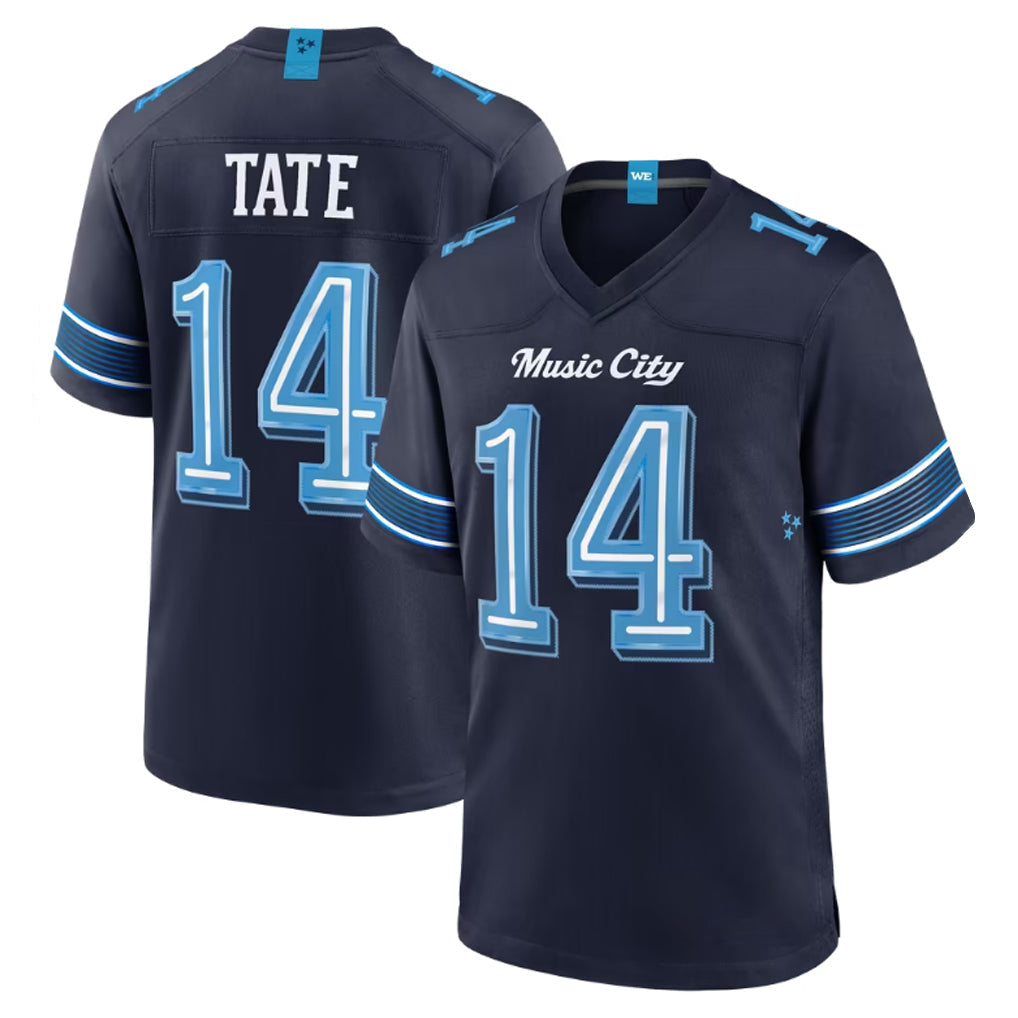 Kdoa T.Titans #14 Carnell Tate Player Navy 2026 Rivalries Collection Home Game Stitched Jerseys