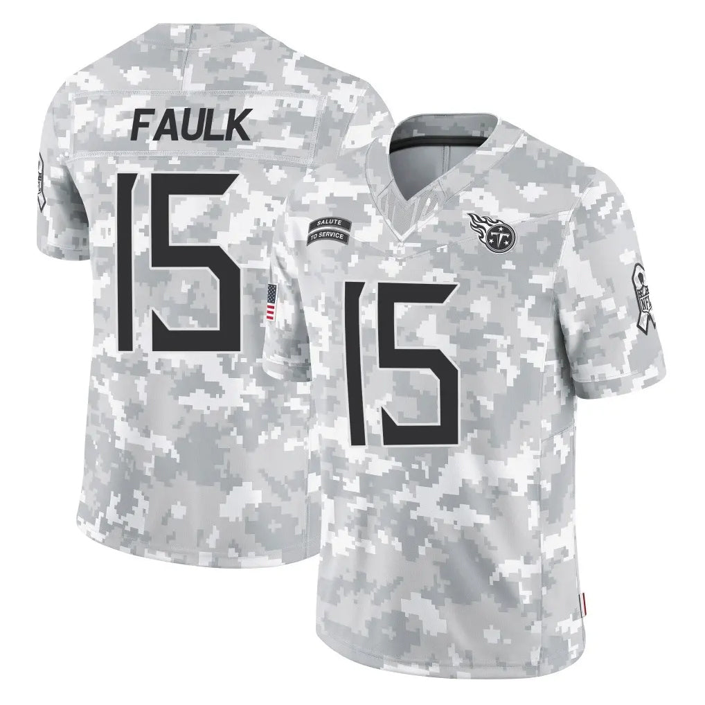 Kdoa T.Titans #15 Keldric Faulk Player Arctic Camo Limited Salute to Service Home Game Stitched Jerseys