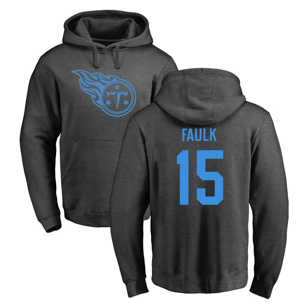 Kdoa T.Titans #15 Keldric Faulk Player Ash One Color Pullover Hoodies Home Game Stitched Jerseys