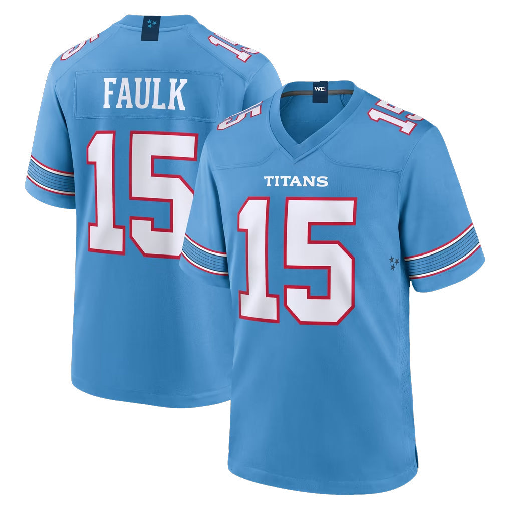 Kdoa T.Titans #15 Keldric Faulk Player Light Blue 2026 Game Home Stitched Jerseys