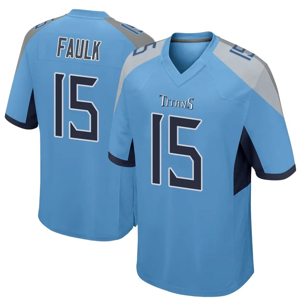 Kdoa T.Titans #15 Keldric Faulk Player Light Blue Home Game Stitched Jerseys