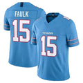 Kdoa T.Titans #15 Keldric Faulk Player Light Blue Team Vapor F.U.S.E. Limited Home Game Stitched Jerseys
