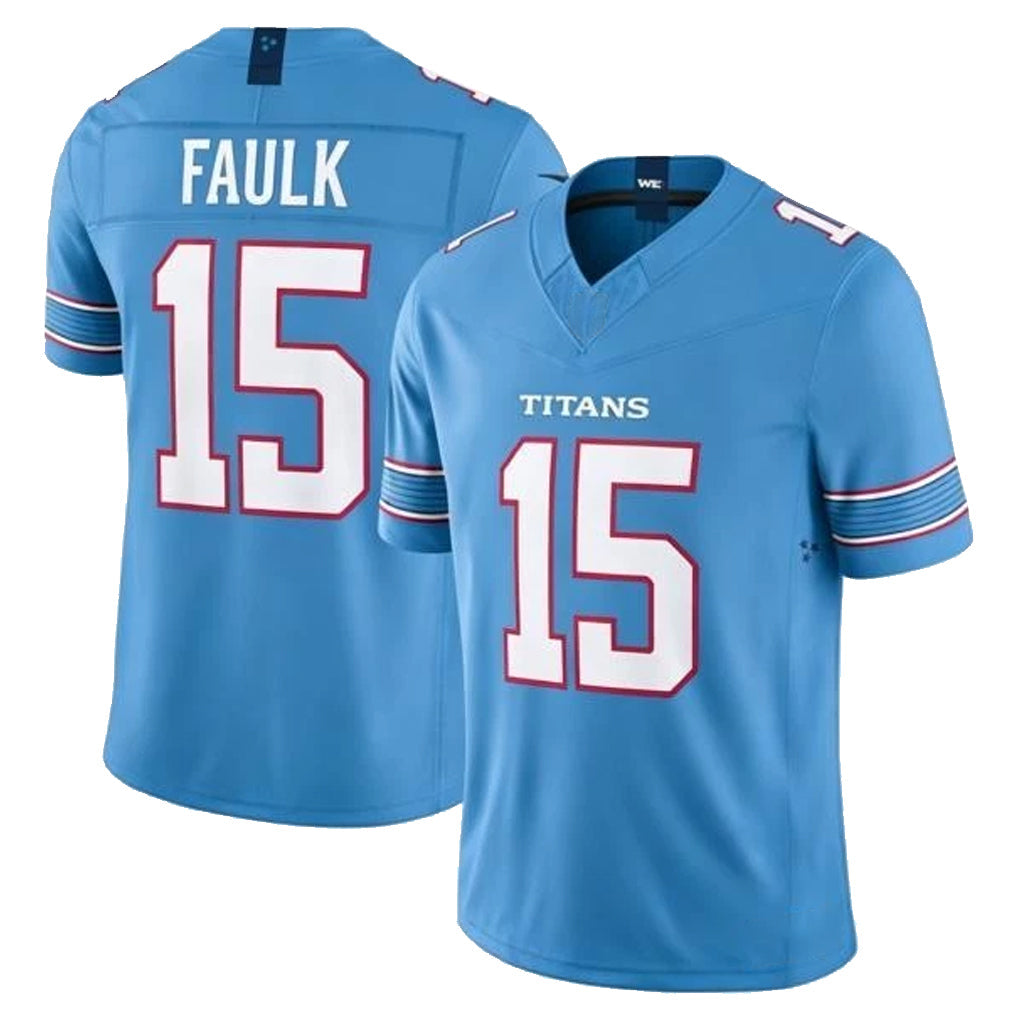 Kdoa T.Titans #15 Keldric Faulk Player Light Blue Team Vapor F.U.S.E. Limited Home Game Stitched Jerseys