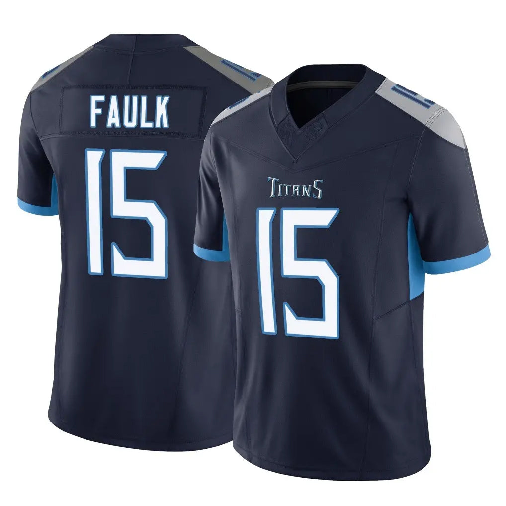 Kdoa T.Titans #15 Keldric Faulk Player Navy Limited Vapor F.U.S.E. Home Game Stitched Jerseys