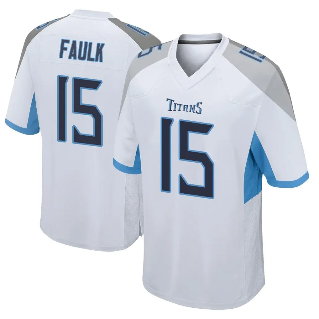 Kdoa T.Titans #15 Keldric Faulk Player White Home Game Stitched Jerseys