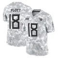 Kdoa T.Titans #18 Cor'Dale Flott Player Arctic Camo Limited Salute to Service Home Game Stitched Jerseys