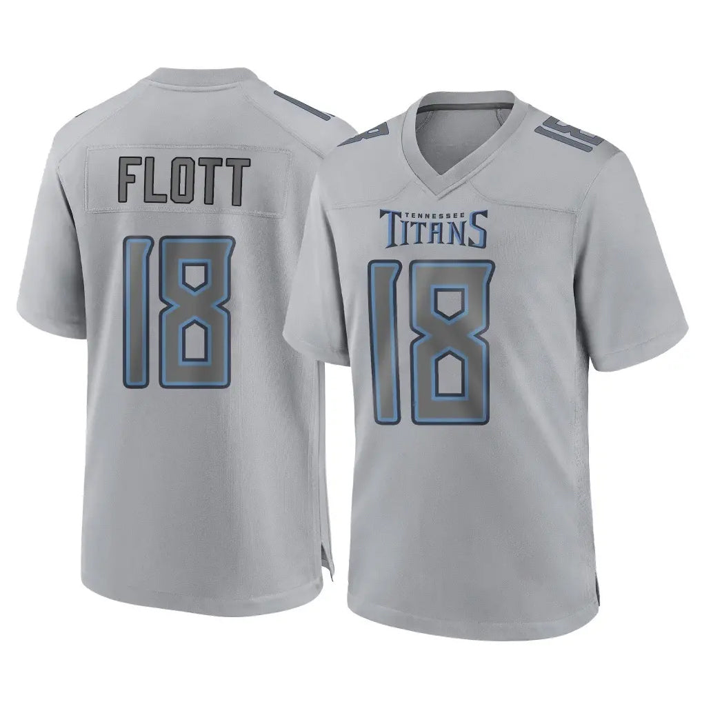 Kdoa T.Titans #18 Cor'Dale Flott Player Gray Atmosphere Fashion Home Game Stitched Jerseys
