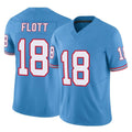 Kdoa T.Titans #18 Cor'Dale Flott Player Light Blue Limited Vapor F.U.S.E. Home Game Stitched Jerseys