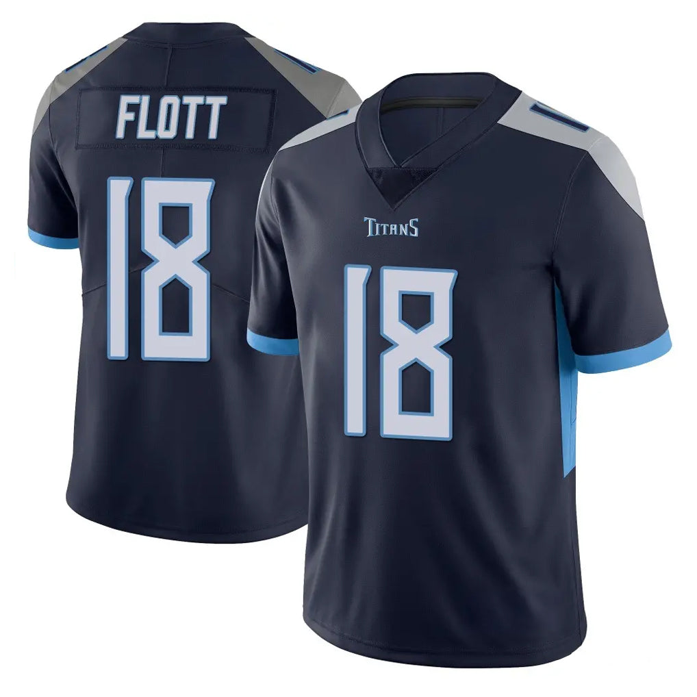 Kdoa T.Titans #18 Cor'Dale Flott Player Navy Limited Vapor Untouchable Home Game Stitched Jerseys