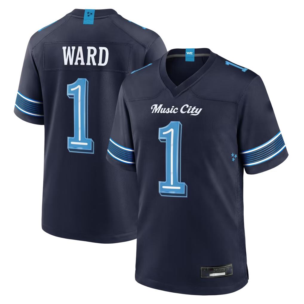Kdoa T.Titans #1 Cameron Ward Navy 2026 Rivalries Collection Game Stitched Jerseys