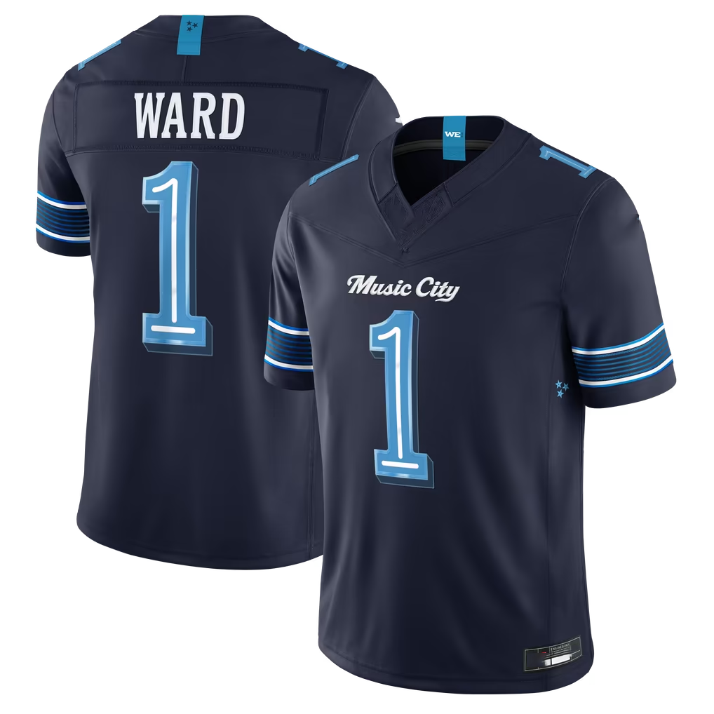 Kdoa T.Titans #1 Cameron Ward Navy 2026 Rivalries Collection Limited Stitched Jerseys
