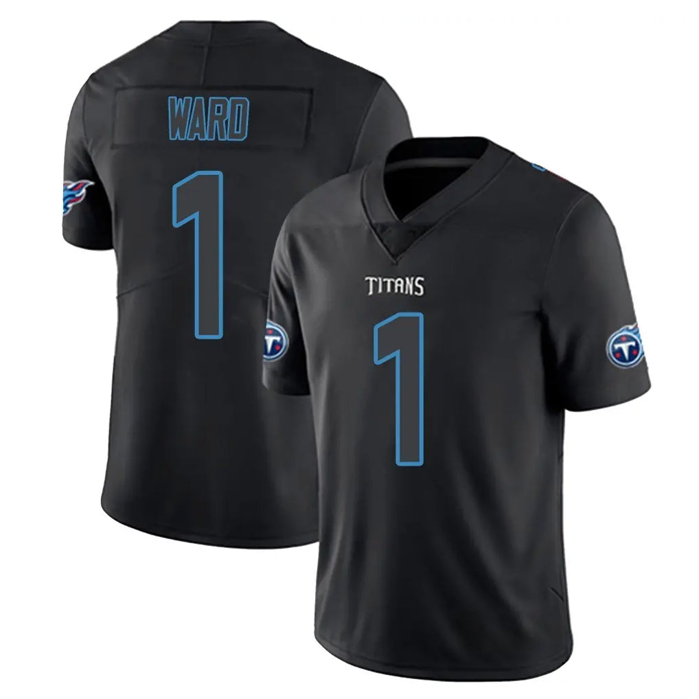 Kdoa T.Titans #1 Cameron Ward Player Black Impact Limited Home Game Stitched Jerseys