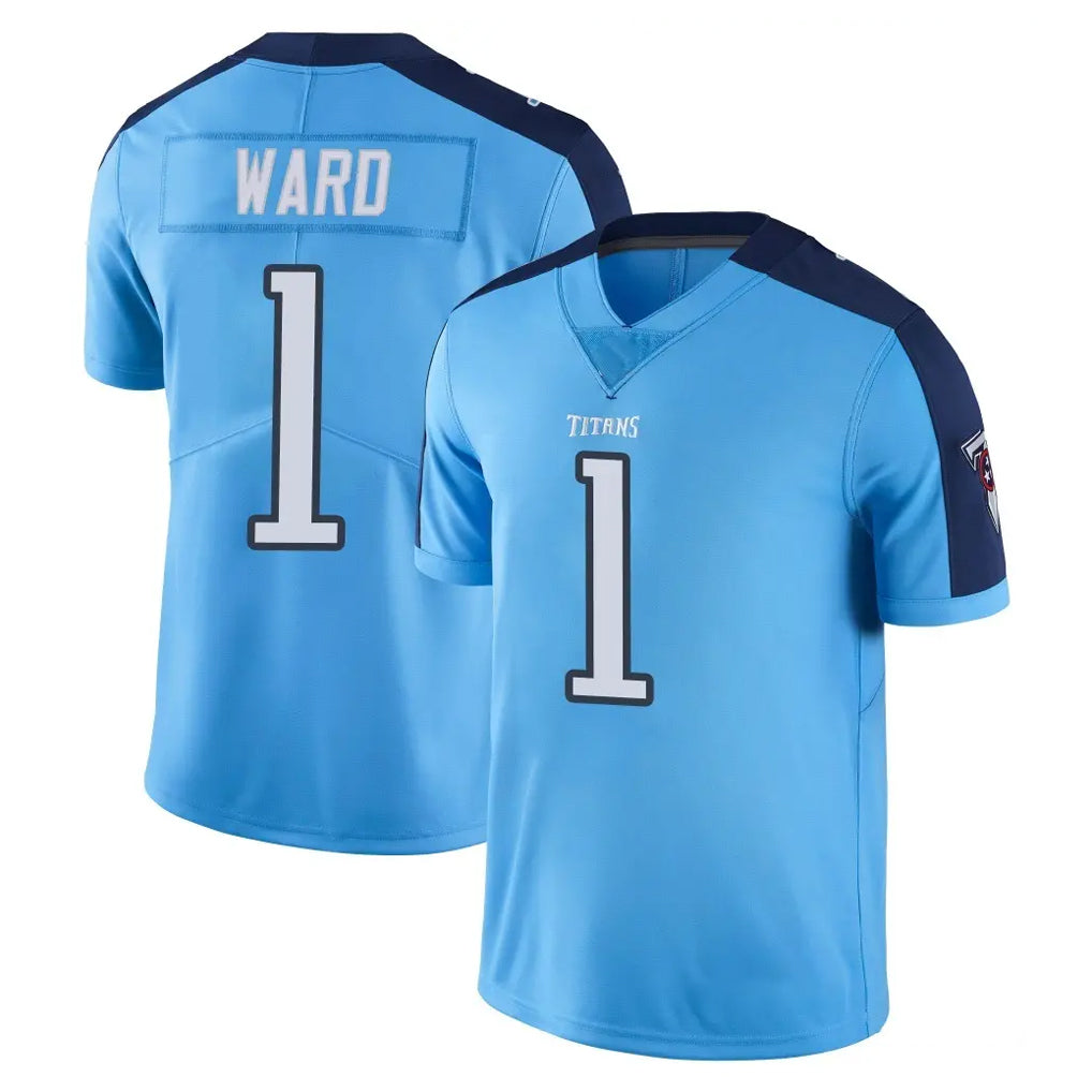 Kdoa T.Titans #1 Cameron Ward Player Light Blue Limited Color Rush Home Game Stitched Jerseys