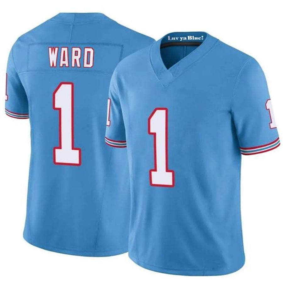 Kdoa T.Titans #1 Cameron Ward Player Light Blue Vapor F.U.S.E. Limited Stitched Jerseys