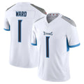 Kdoa T.Titans #1 Cameron Ward Player White 2025 Vapor Limited Home Game Stitched Jerseys