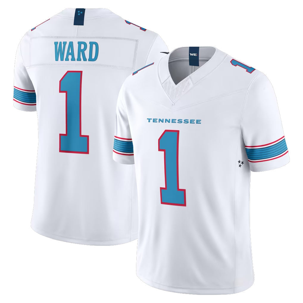 Kdoa T.Titans #1 Cameron Ward Player White Limited Vapor F.U.S.E. Home Game Stitched Jerseys