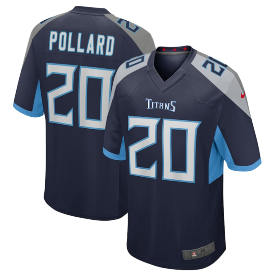 Kdoa T.Titans #20 Tony Pollard Navy Game Player Jersey Stitched Jerseys