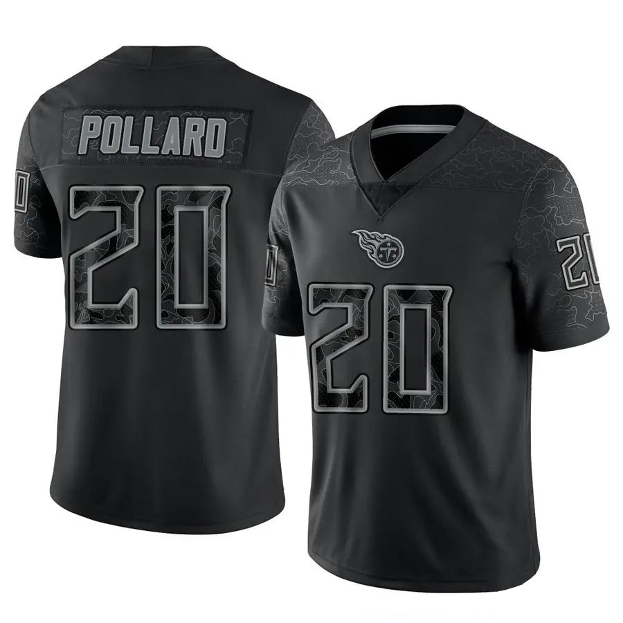 Kdoa T.Titans #20 Tony Pollard Player Black RFLCTV Limited Stitched Jerseys