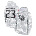 Kdoa T.Titans #23 Kevin Winston Jr. Player Camo Arctic Salute to Service Pullover Hoodies Home Game Stitched Jerseys
