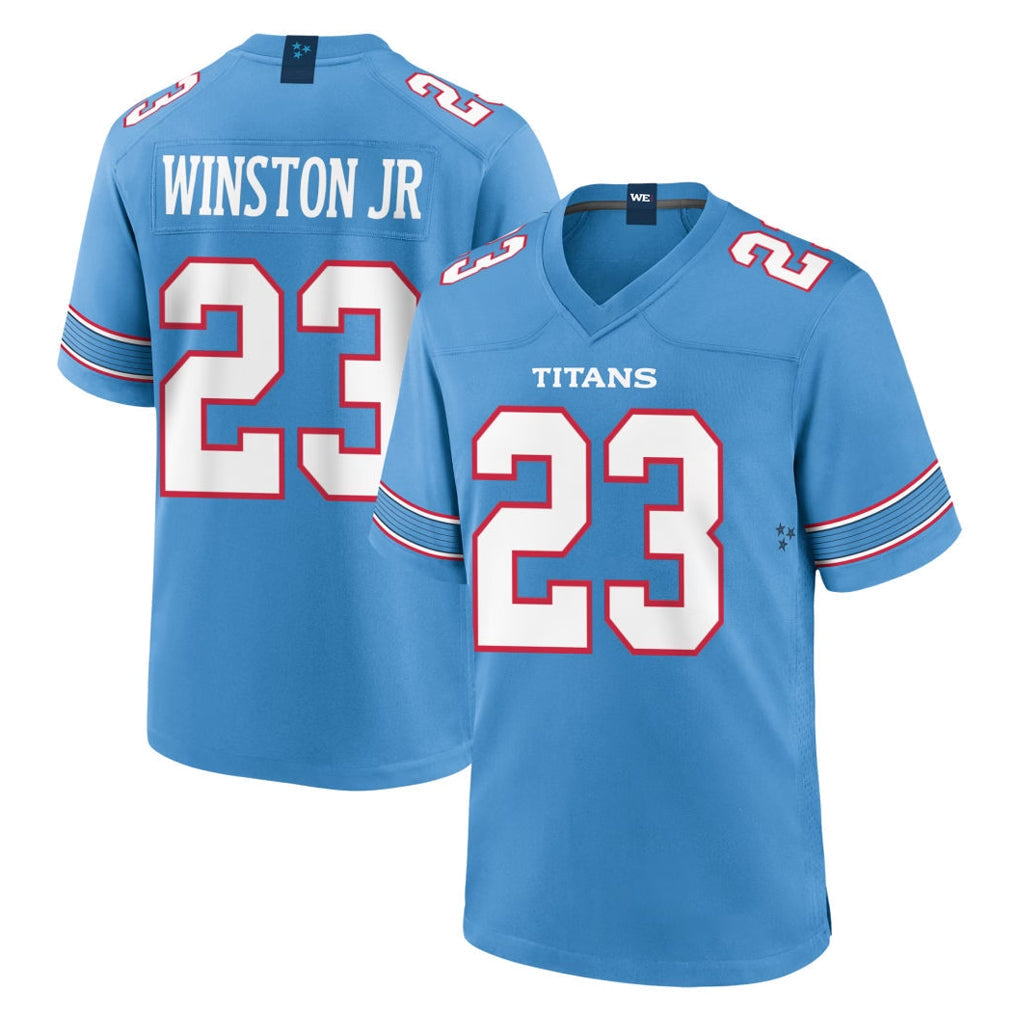 Kdoa T.Titans #23 Kevin Winston Jr. Player Light Blue 2026 Game Home Stitched Jerseys