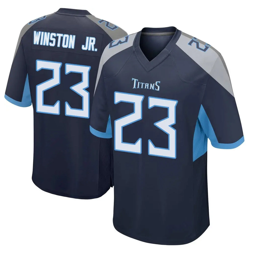 Kdoa T.Titans #23 Kevin Winston Jr. Player Navy Home Game Stitched Jerseys