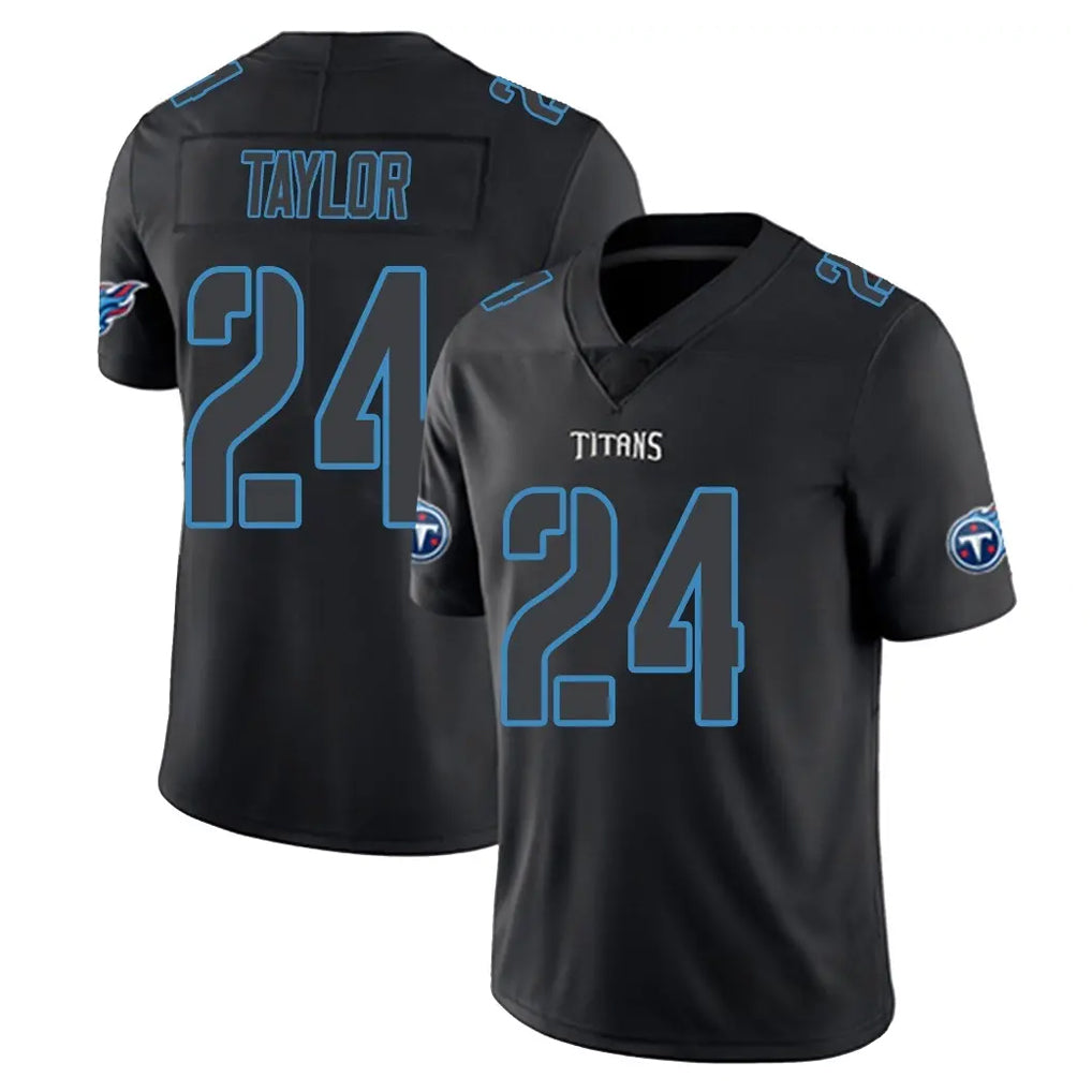 Kdoa T.Titans #24 Alontae Taylor Player Black Impact Limited Home Game Stitched Jerseys