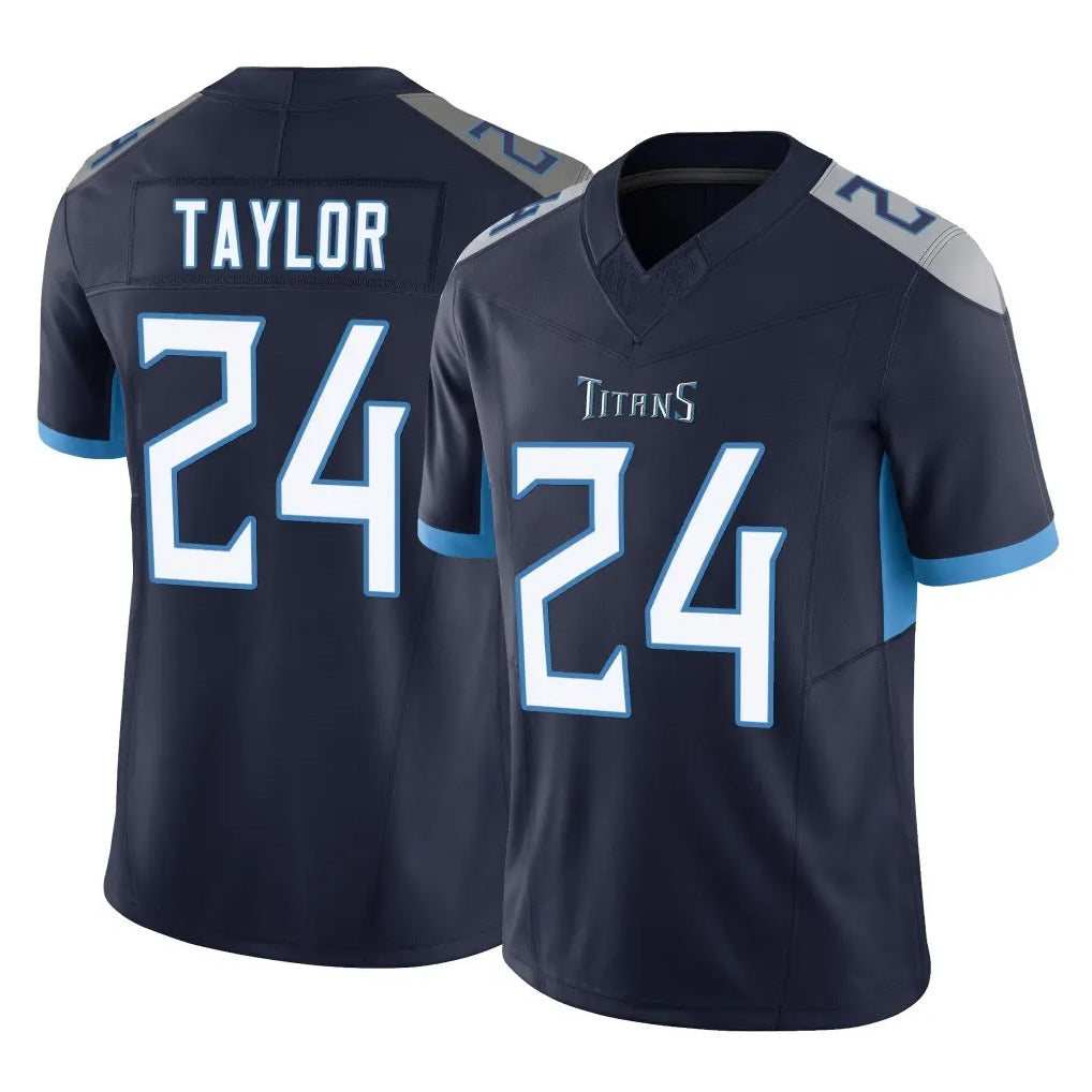 Kdoa T.Titans #24 Alontae Taylor Player Navy Limited Vapor F.U.S.E. Home Game Stitched Jerseys