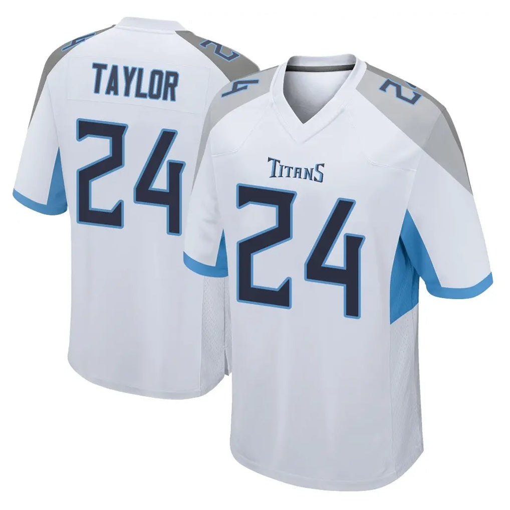 Kdoa T.Titans #24 Alontae Taylor Player White Home Game Stitched Jerseys