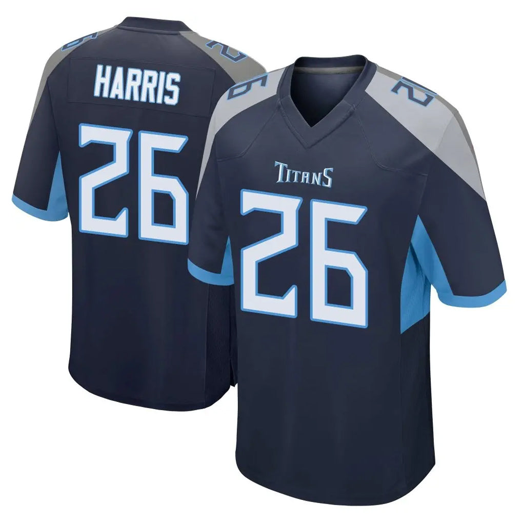 Kdoa T.Titans #26 Marcus Harris Player Navy Home Game Stitched Jerseys