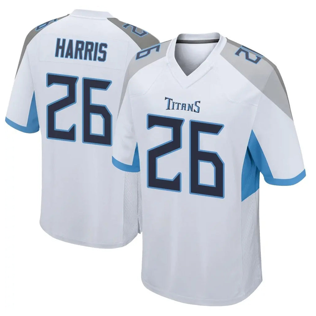 Kdoa T.Titans #26 Marcus Harris Player White Home Game Stitched Jerseys
