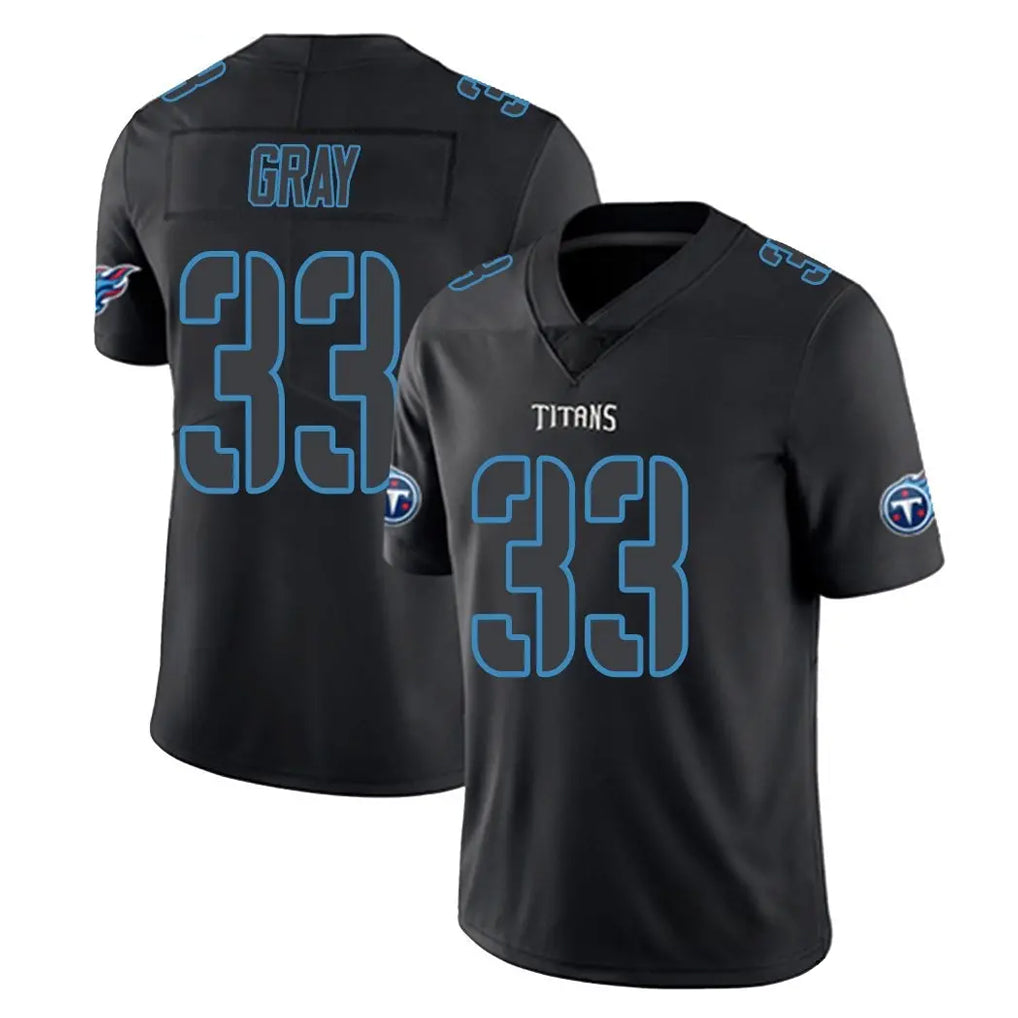 Kdoa T.Titans #33 Cedric Gray Player Black Impact Limited Home Game Stitched Jerseys