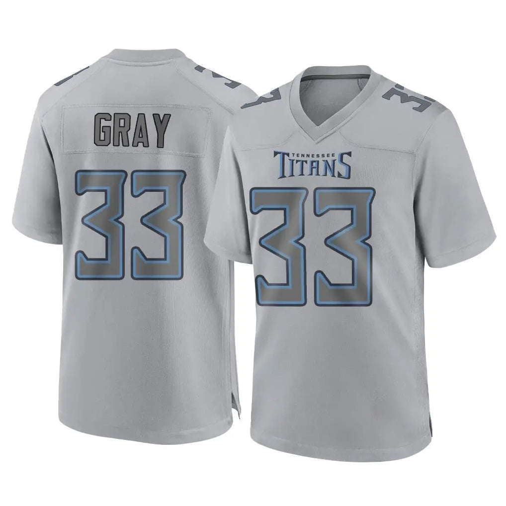 Kdoa T.Titans #33 Cedric Gray Player Gray Atmosphere Fashion Home Game Stitched Jerseys