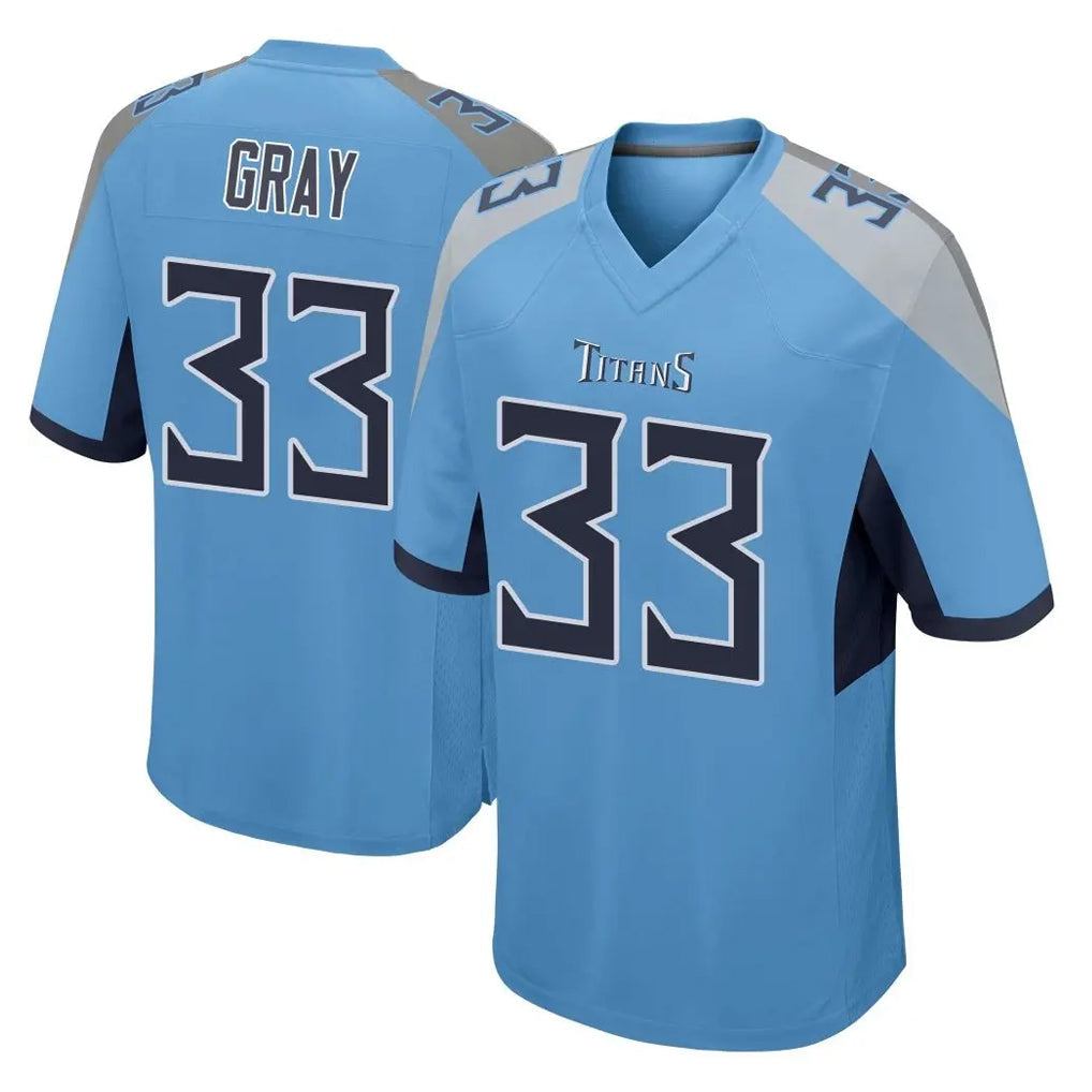 Kdoa T.Titans #33 Cedric Gray Player Light Blue Home Game Stitched Jerseys