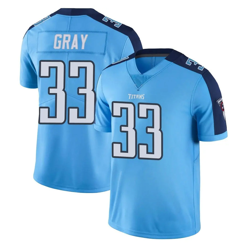 Kdoa T.Titans #33 Cedric Gray Player Light Blue Limited Color Rush Home Game Stitched Jerseys