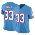 Kdoa T.Titans #33 Cedric Gray Player Light Blue Limited Vapor F.U.S.E. Home Game Stitched Jerseys