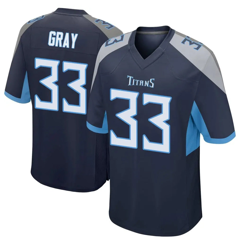 Kdoa T.Titans #33 Cedric Gray Player Navy Home Game Stitched Jerseys