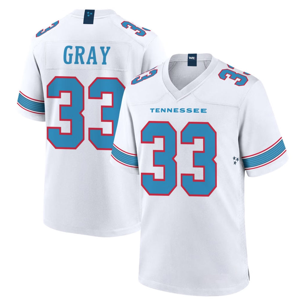 Kdoa T.Titans #33 Cedric Gray Player White 2026 Game Home Stitched Jerseys