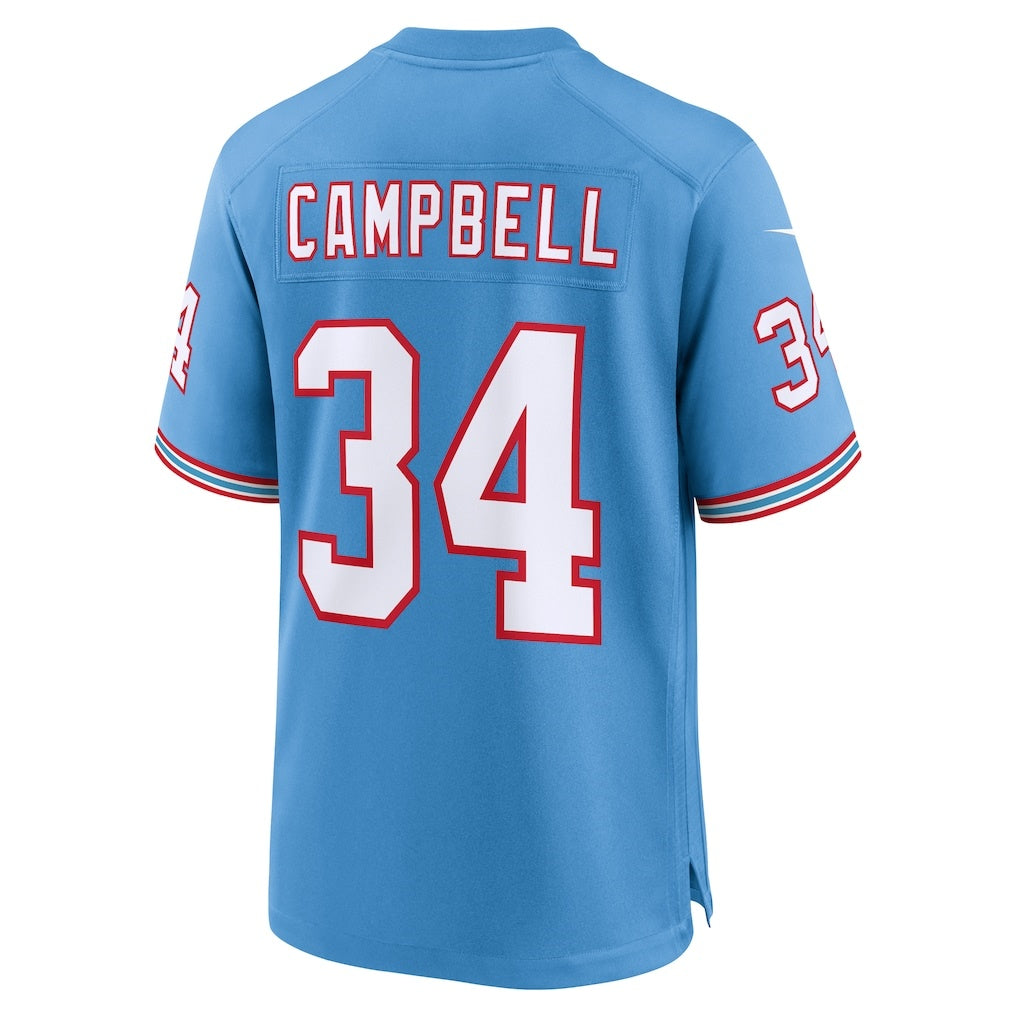 Kdoa T.Titans #34 Earl Campbell Light Blue Retired Player Alternate Game Stitched Jersey